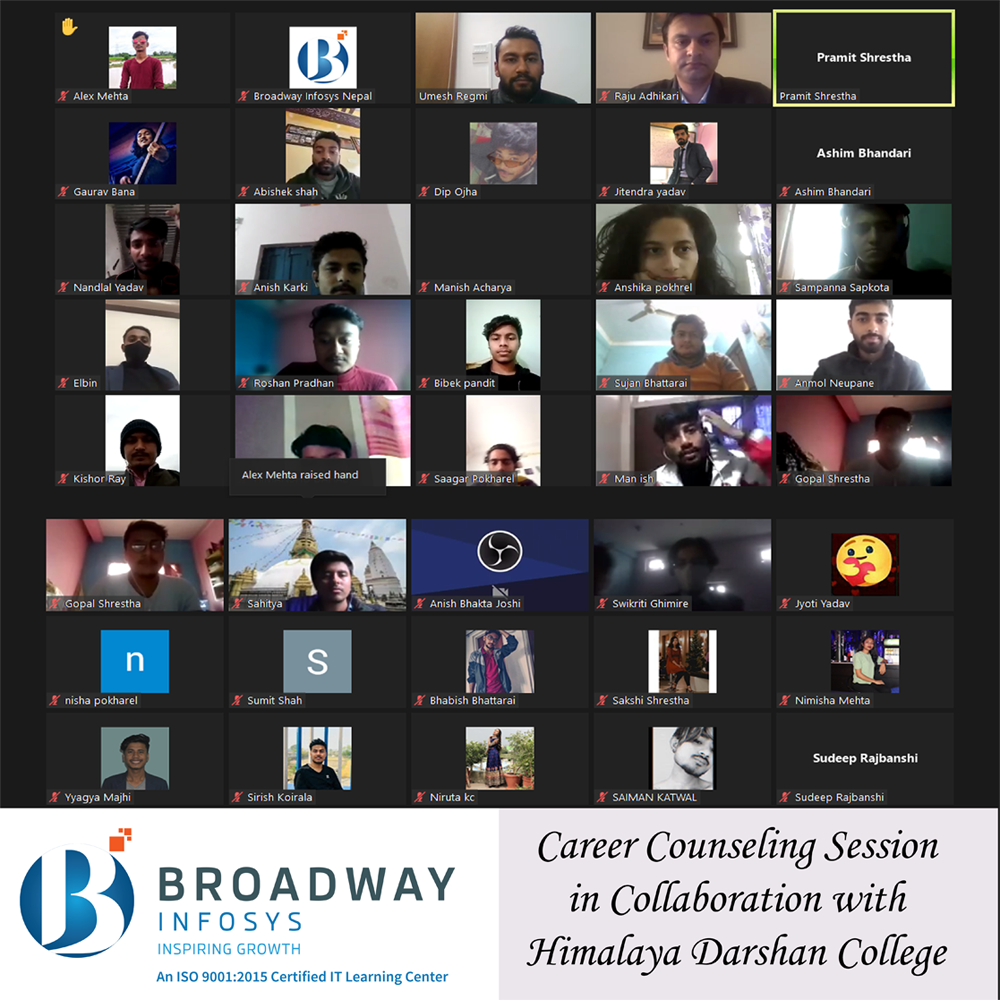 Career Counseling Session by Broadway Infosys in Collaboration with Himlaya Darshan College