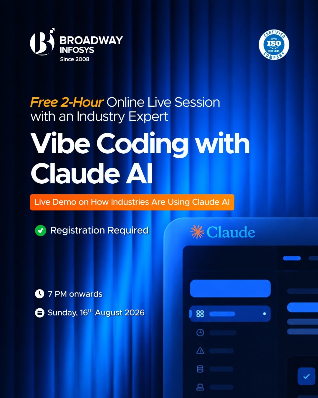 Free Online Live Session - Vibe Coding with Claude AI