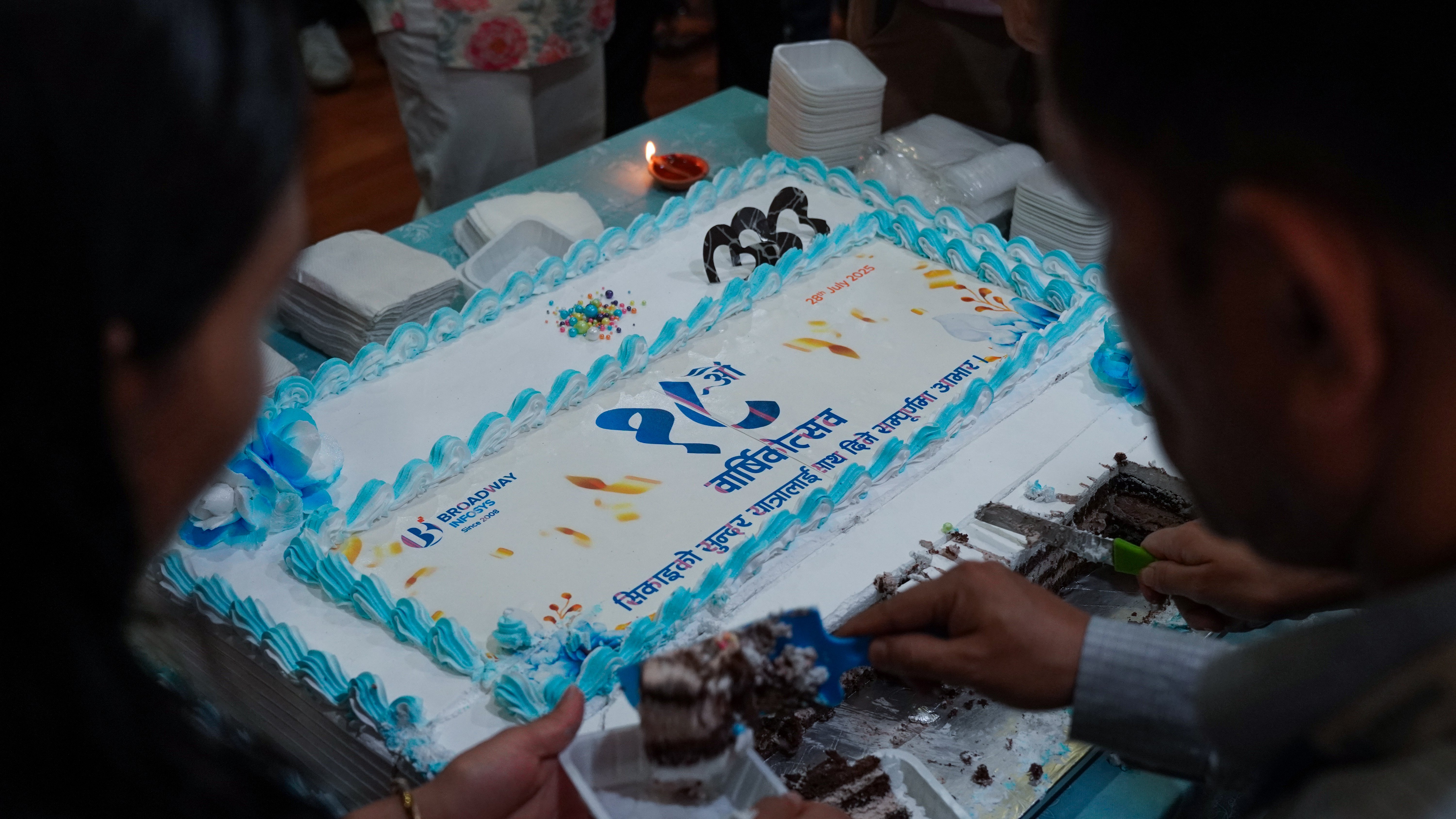Photos of the teams during Celebration.