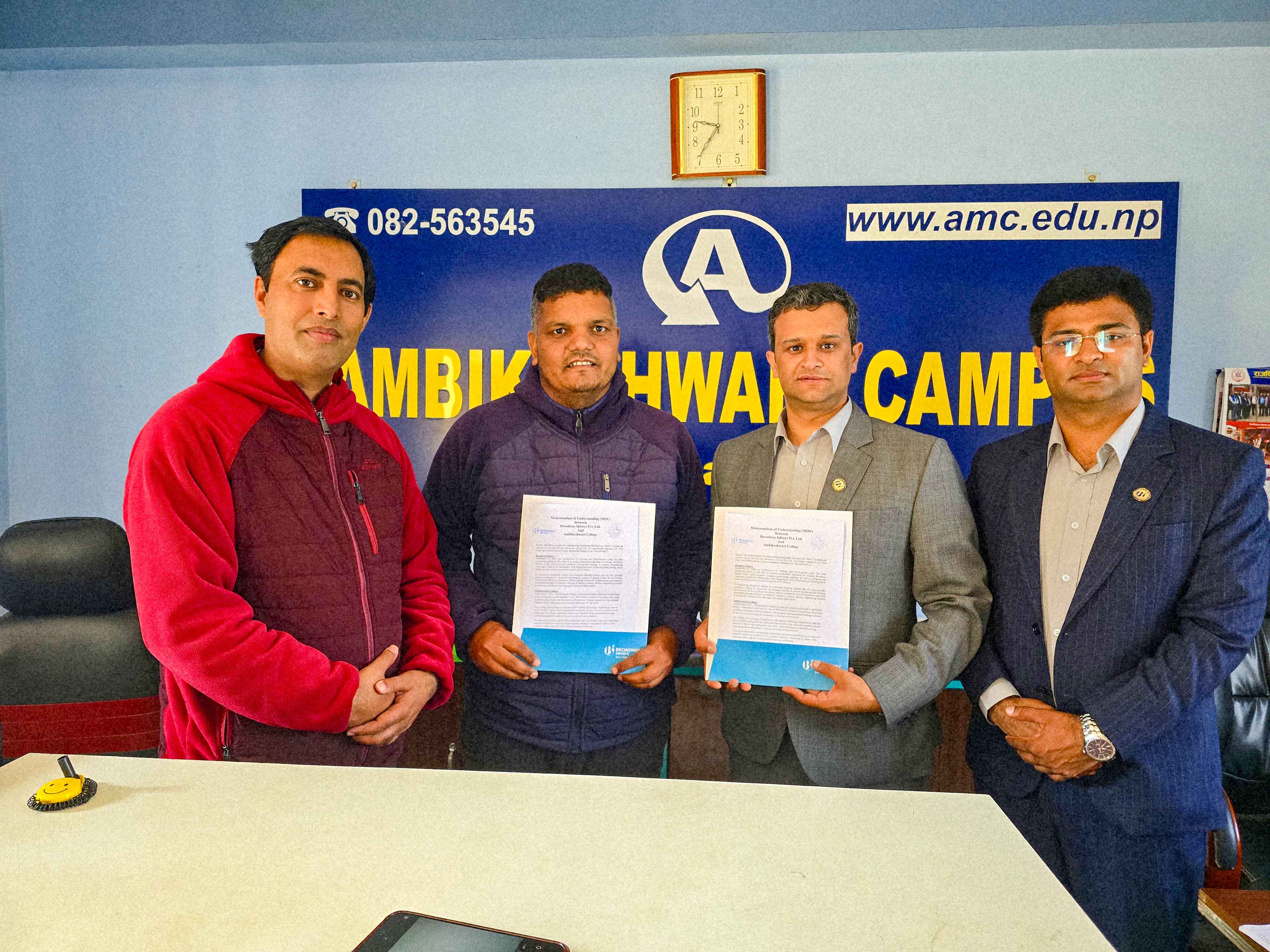 Agreement Signing with Ambikeshwari College (MoU)