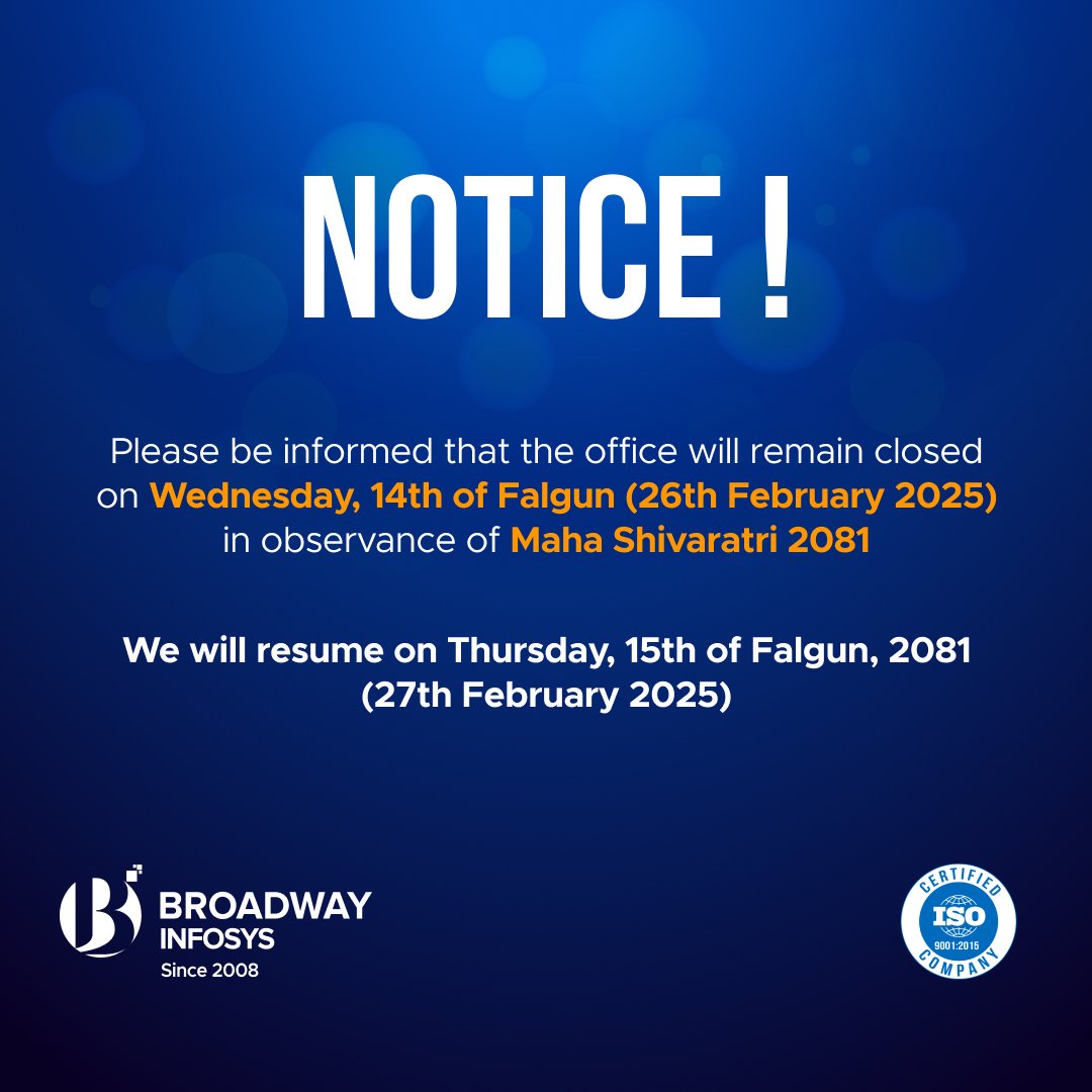 Holiday Notice on Maha Shivaratri 2081
