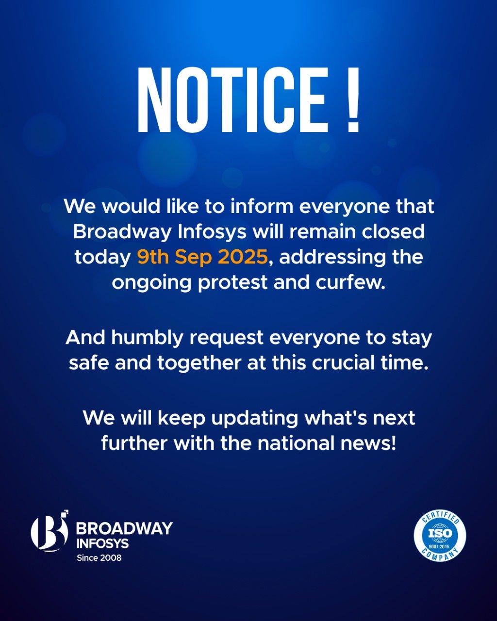 Gen-Z protest Notice!!!