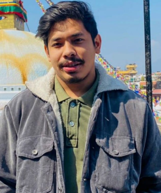 Successful student from Broadway Infosys Mr. Pratit Shrestha