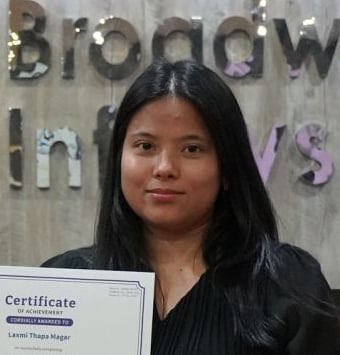 Testimonial from Ms. Laxmi Thapa Magar