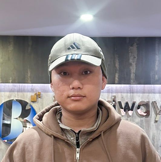 Successful student from Broadway Infosys Mr. Prabesh Sunuwar